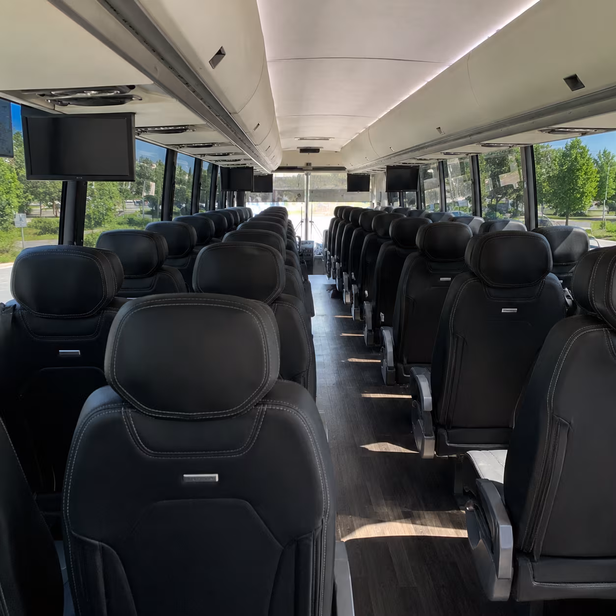 rather than juggling rideshares keep every guest together with a wedding charter bus